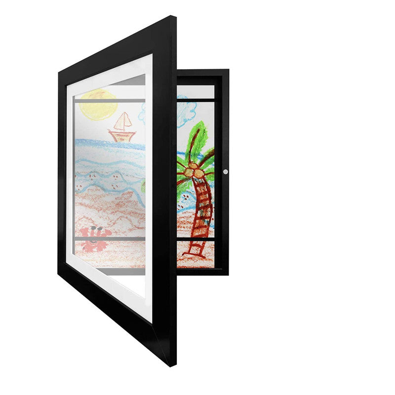 Children Art Frametory Projects 8.3x11.8 Kids Art Frames Front Opening Acrylic Material For Drawing Paintings Pictures