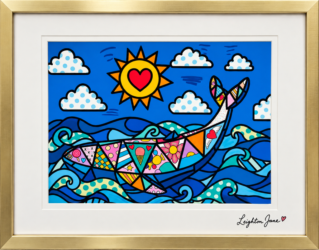 Whale Painting – Limited Edition 5x7 Framed Art Print