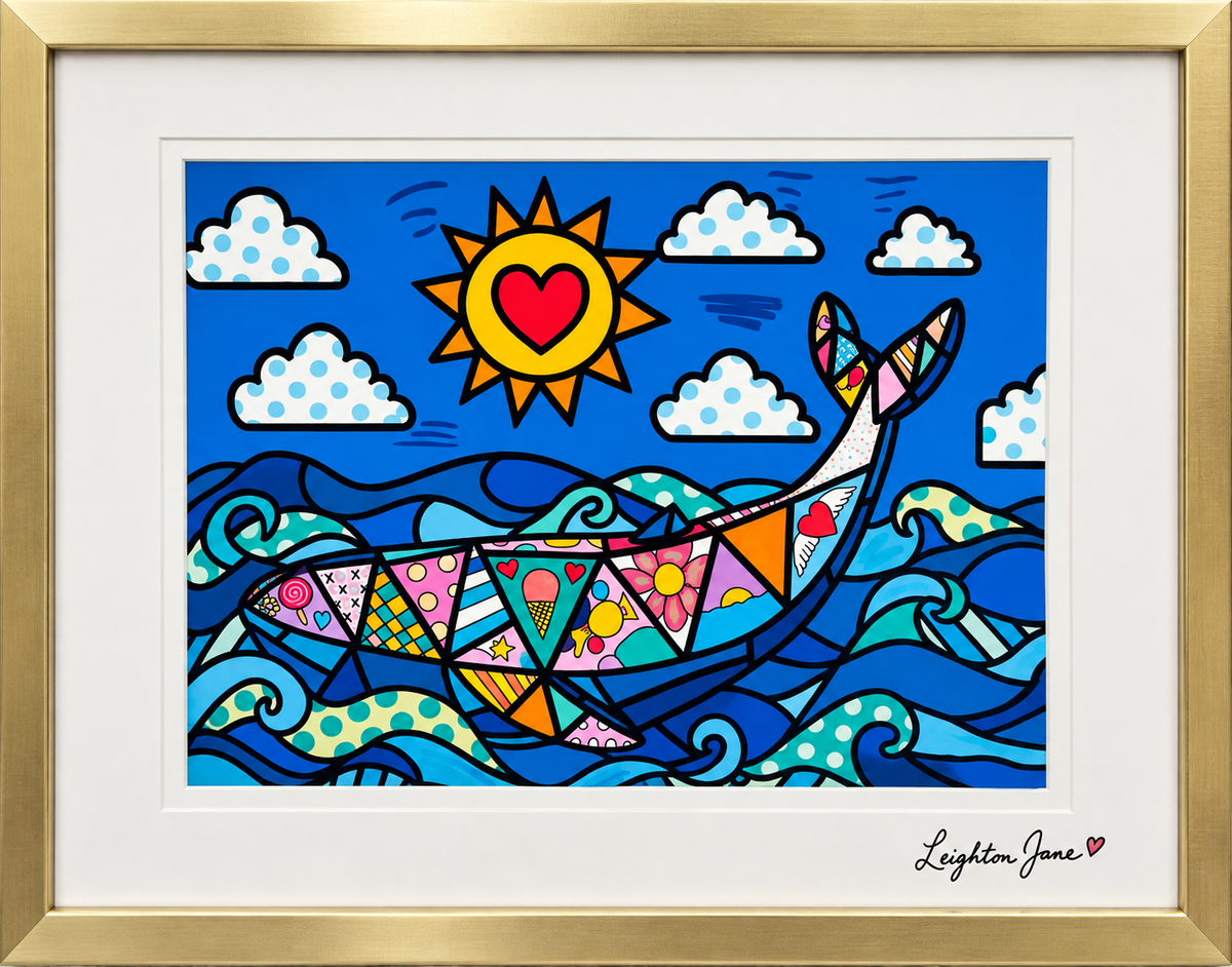 Whale Painting – Limited Edition 5x7 Framed Art Print