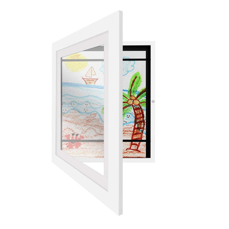Children Art Frametory Projects 8.3x11.8 Kids Art Frames Front Opening Acrylic Material For Drawing Paintings Pictures